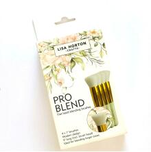 Lisa Horton Crafts Pro Blend Blending Brushes 1inch  4/Pkg - Flat Head