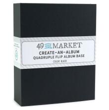 49 And Market Create-An-Album Quadruple Flip Album Base - Black