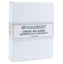 49 And Market Create-An-Album Quadruple Flip Album Base - White