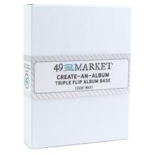 49 And Market Create-An-Album Triple Flip Album Base - White