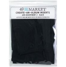 49 And Market Create-An-Album Foundation Inserts - Assortment 2 Black