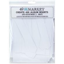 49 And Market Create-An-Album Foundation Inserts - Assortment 2 White