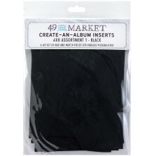 49 And Market Create-An-Album Foundation Inserts - Assortment 1 Black