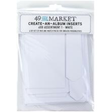 49 And Market Create-An-Album Foundation Inserts - Assortment 1 White