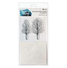 Simon Hurley create. Stamp &amp; Stencil Set - Ethereal Trees
