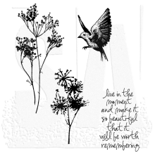 Tim Holtz Cling Stamps 7X8.5 - Natures Moments CMS001