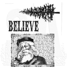 Tim Holtz Cling Stamps 7X8.5 - Just Believe CMS031