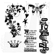 Tim Holtz Cling Stamps 7X8.5 - Fairy Tale Frenzy CMS058