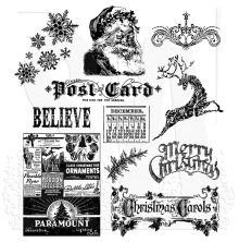 Tim Holtz Cling Stamps 7X8.5 - Mini Holidays CMS066