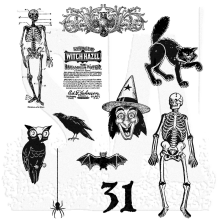 Tim Holtz Cling Stamps 7X8.5 - Mini Halloween #2 CMS113