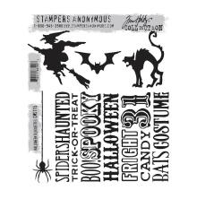 Tim Holtz Cling Stamps 7X8.5 - Halloween Silhouettes CMS115