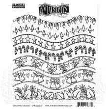 Dylusions Cling Stamps 8.5X7 - Christmas Borders DYR10035