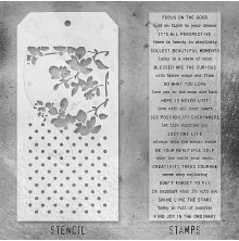 Tim Holtz Clear Stamps and Stencil Set - Noteworthy THMM113