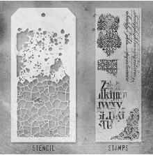 Tim Holtz Clear Stamps and Stencil Set - Fragments THMM123