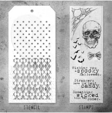 Tim Holtz Clear Stamps and Stencil Set - Life of the Party THMM128