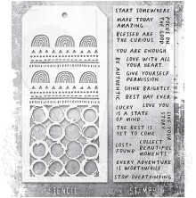 Tim Holtz Clear Stamps and Stencil Set - Noteworthy 2 THMM162
