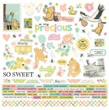 Simple Stories Sticker Sheet 12X12 - Say Cheese Classic Pooh Baby