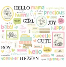 Simple Stories Bits &amp; Pieces Die-Cuts - Say Cheese Classic Pooh Baby Sentiment