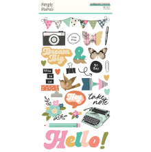 Simple Stories Chipboard Stickers 6X12 - Take Note
