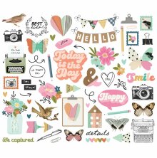 Simple Stories Bits &amp; Pieces Die-Cuts 57/Pkg - Take Note Elements