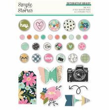 Simple Stories Self-Adhesive Brads - Take Note