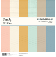 Simple Stories Basics Paper Pack 12X12 - Simple Vintage Junk Drawer