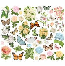 Simple Stories Bits &amp; Pieces Die-Cuts 46/Pkg - Simple Vintage Junk Drawer Floral