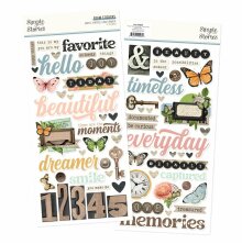 Simple Stories Foam Stickers 72/Pkg - Simple Vintage Junk Drawer