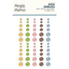 Simple Stories Enamel Dots 60/Pkg - Simple Vintage Junk Drawer