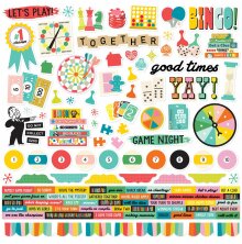 Simple Stories Sticker Sheet 12X12 - Game Night