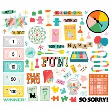 Simple Stories Bits &amp; Pieces Die-Cuts 67/Pkg - Game Night Elements