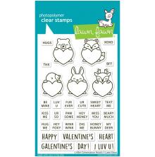 Lawn Fawn Clear Stamps 4X6 - Critter Conversation Hearts LF3948