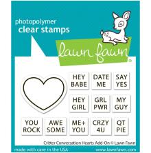 Lawn Fawn Clear Stamps 2X3 - Critter Conversation Hearts Add-On LF3951