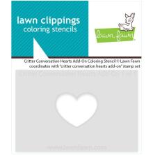 Lawn Fawn Coloring Stencils - Critter Conversation Hearts Add-On LF3953