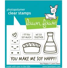 Lawn Fawn Clear Stamps 2X3 - Soy Happy LF3954
