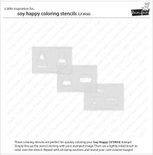 Lawn Fawn Coloring Stencils - Soy Happy LF3956