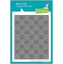 Lawn Fawn Dies - Checkered Hearts Backdrop: Portrait LF3962