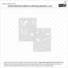 Lawn Fawn Stencils - Scent with Love Add-On LF3969