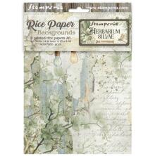 Stamperia Rice Paper Backgrounds A6 8/Pkg - Herbarium Silvae