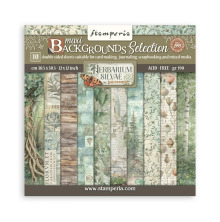Stamperia Backgrounds Double-Sided Paper Pad 12X12 - Herbarium Silvae