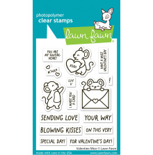Lawn Fawn Clear Stamps 3X4 - Valentine Mice LF3608