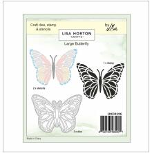 Lisa Horton Crafts XL Layering Stencils And Die - Butterfly