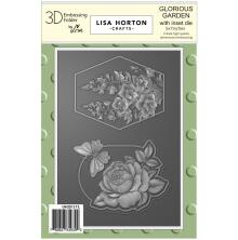 Lisa Horton Crafts Embossing Folder And Die 5X7 - Glorious Garden