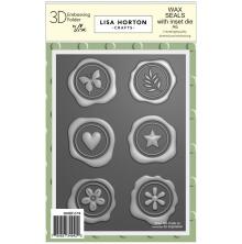 Lisa Horton Crafts Embossing Folder And Die 5X7 - Wax Seals