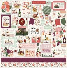 Carta Bella Cardstock Stickers 12X12 - Wine