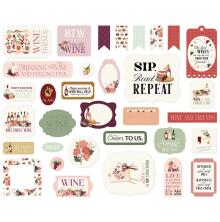 Carta Bella Cardstock Die-Cuts 33/Pkg - Wine Icons
