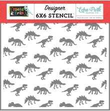 Echo Park Field Trip Stencil 6X6 - Fossil Stomp