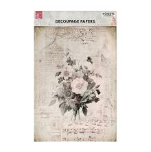 Little Birdie Decoupage Paper A4 4/Pkg - Melody Bloom