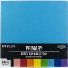 Cardstock Assortment 12X12 180/Pkg - Primary