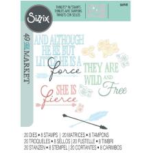 Sizzix Thinlits Die &amp; Stamp Set By 49 And Market - Forces Of Nature 666948
